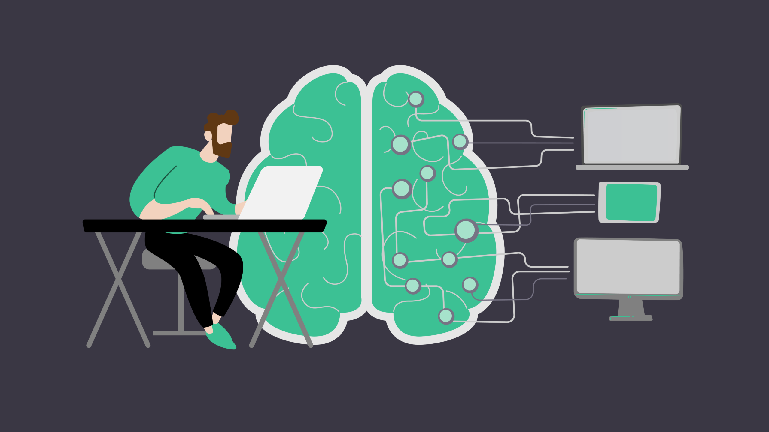 a man working with AI