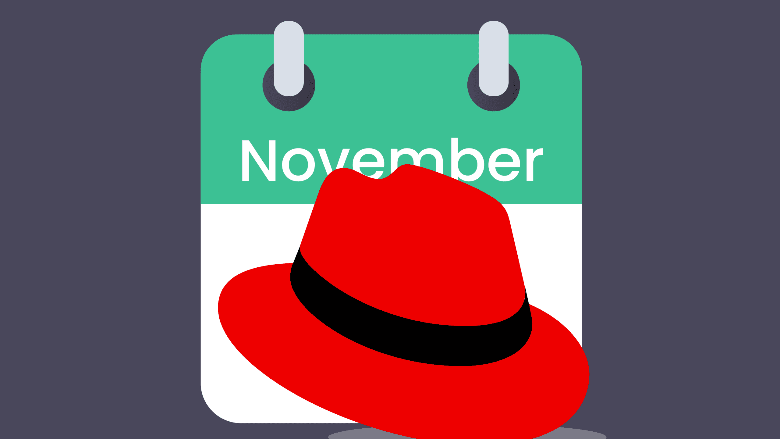 red hat in front of a calendar